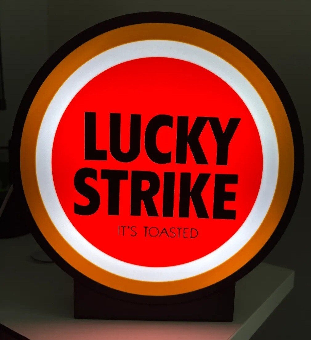 Lucky Strike LED Lichtbak - Reclamebord, Ophalen of Verzenden, Zo goed als nieuw, Lichtbak of (neon) lamp