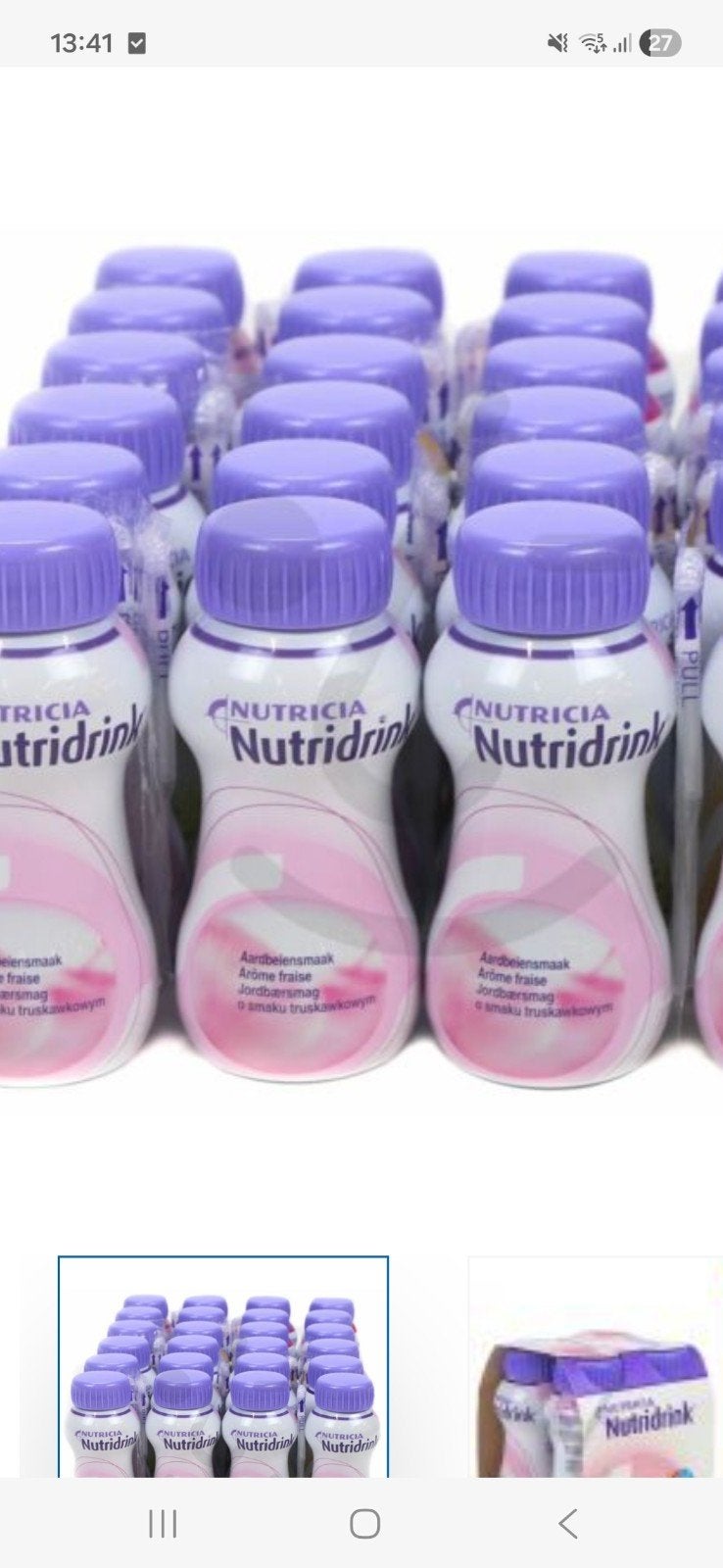 Nutridrink 50 flesjes, Ophalen