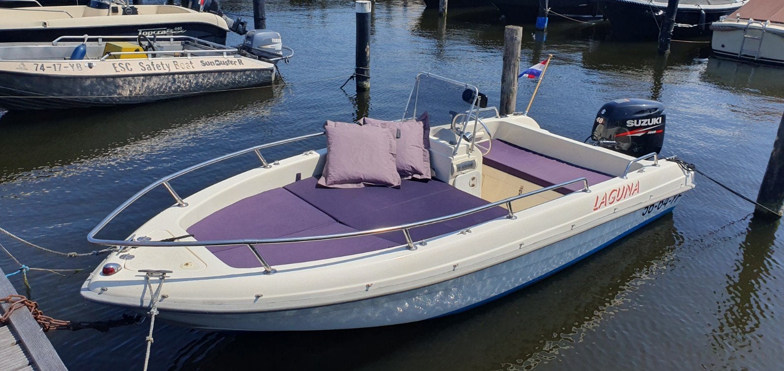 Console boot Laguna Fishsport 430, Watersport en Boten, Vis- en Consoleboten, Ophalen, Overige merken, Gebruikt, 4 m