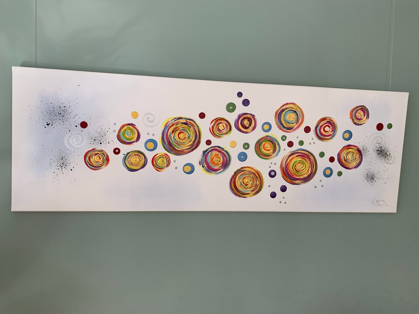 Schilderij 'Crazy Clouds' - 50x150cm, Antiek en Kunst, Ophalen