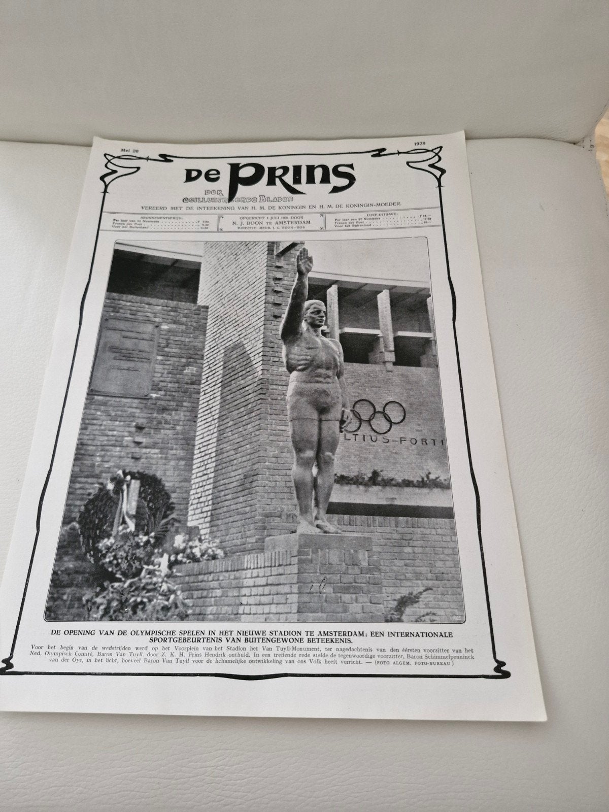 Voorblad van De Prins - Opening Olympische Spelen Amsterdam, Ophalen of Verzenden