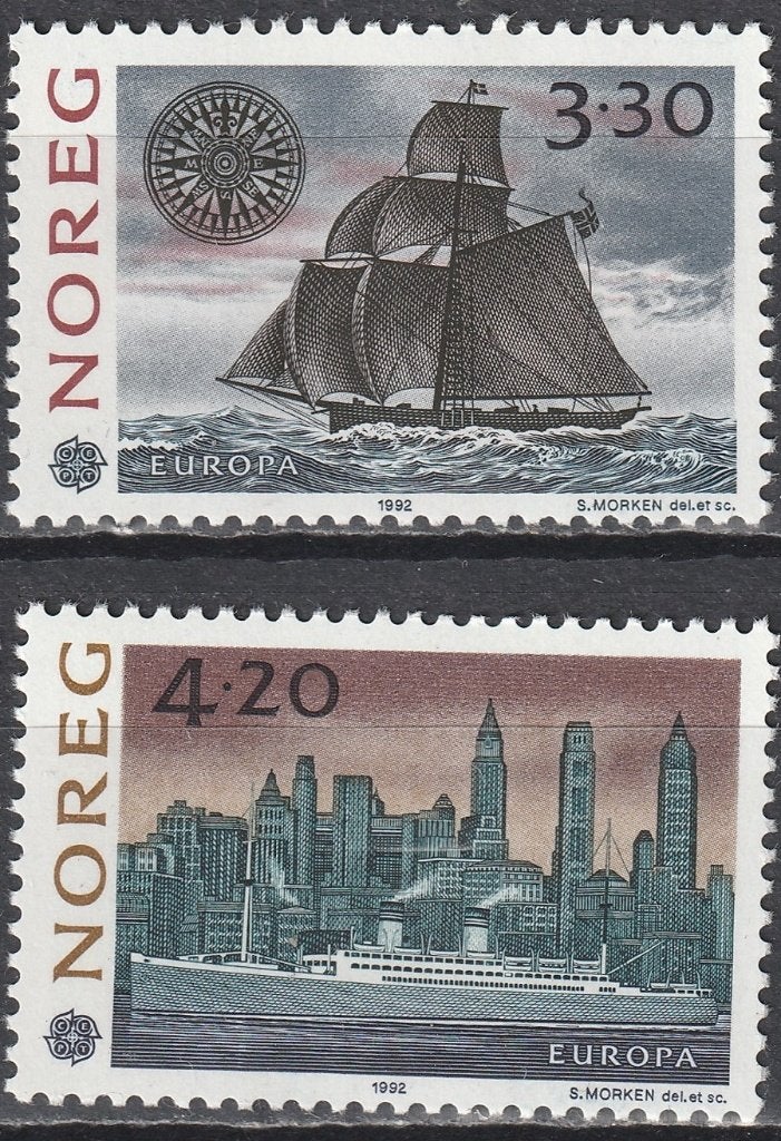 Noorwegen Michel nr. 1096-1097 Postfris, Postzegels en Munten, Postzegels | Europa | Scandinavië, Verzenden, Noorwegen, Postfris