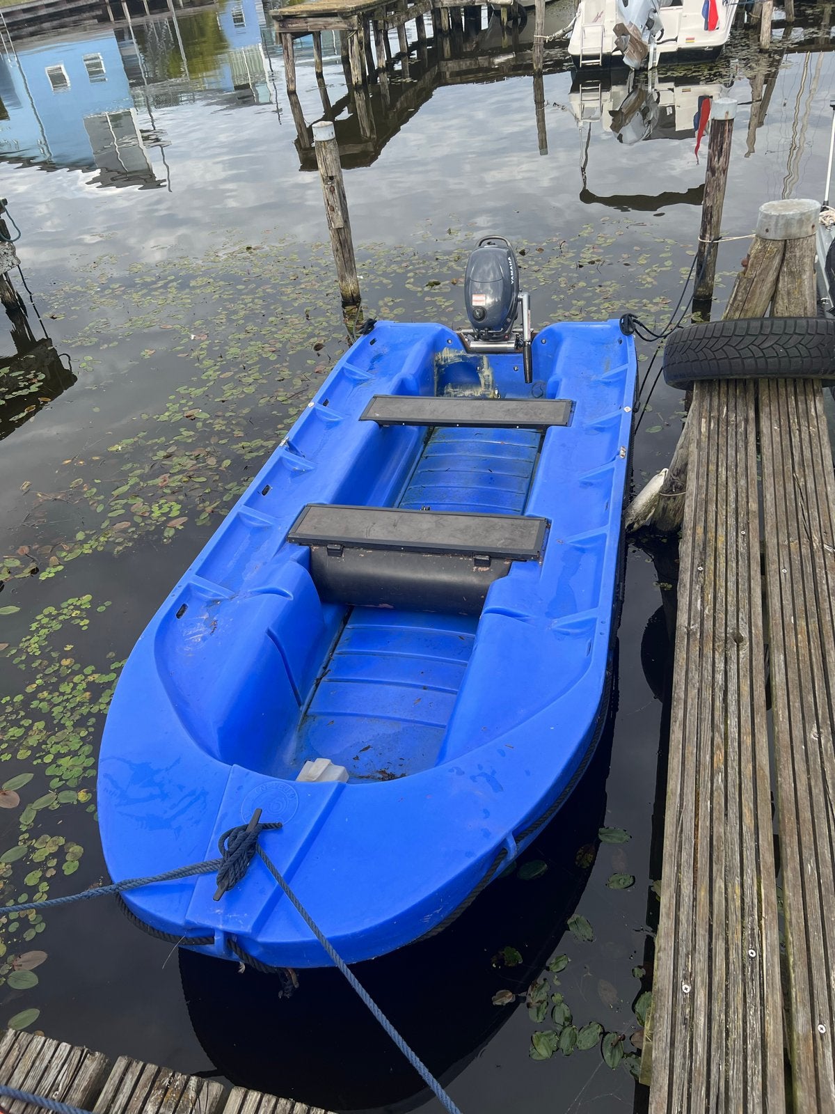 Funyak Secu 12 met Yamaha buitenboordmotor en accessoires, Overige merken, Gebruikt, Afdekzeil, Buitenboordmotor