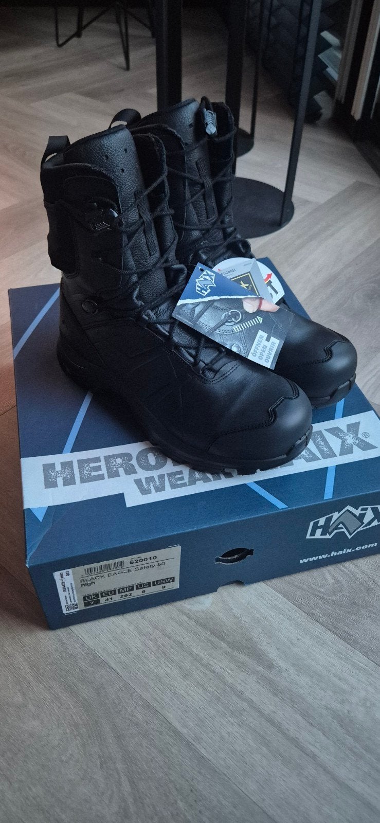 HAIX Black Eagle Safety 50 werkschoenen, maat 41, HAIX, Verzenden, Zwart, Nieuw