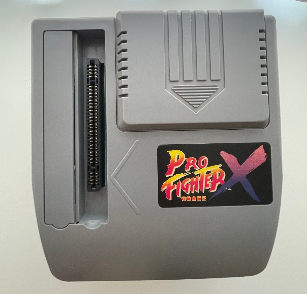 SNES Pro Fighter X en Double Pro Fighter X, Ophalen of Verzenden, Gebruikt, Zonder controller, Met games