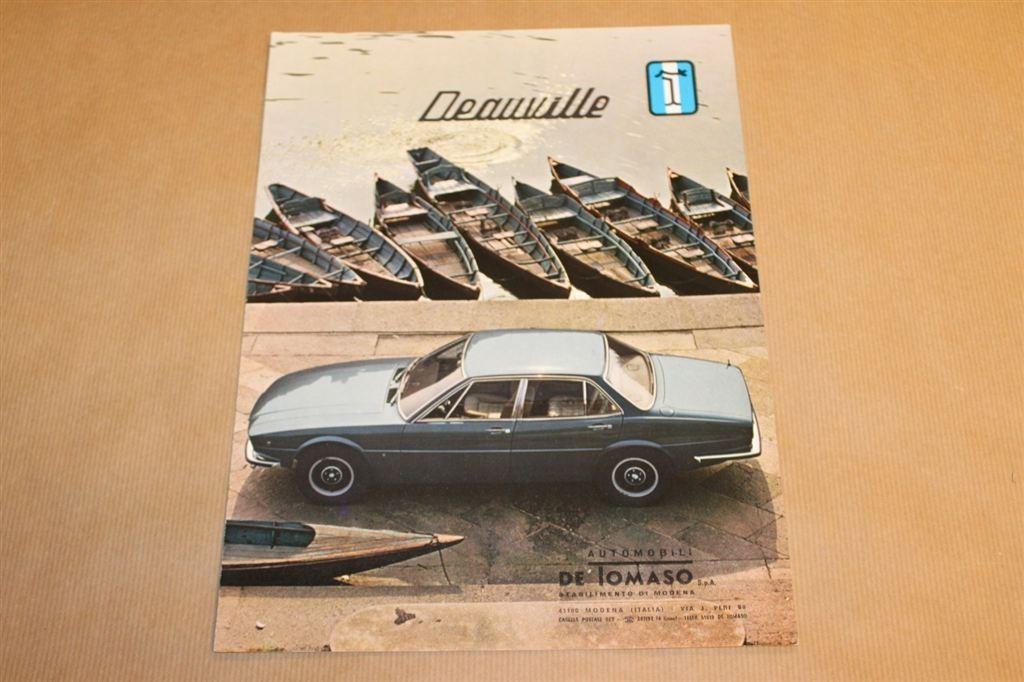 Zeldzame brochure - De Tomaso Deauville - 1971, Ophalen of Verzenden, Zo goed als nieuw, Overige merken