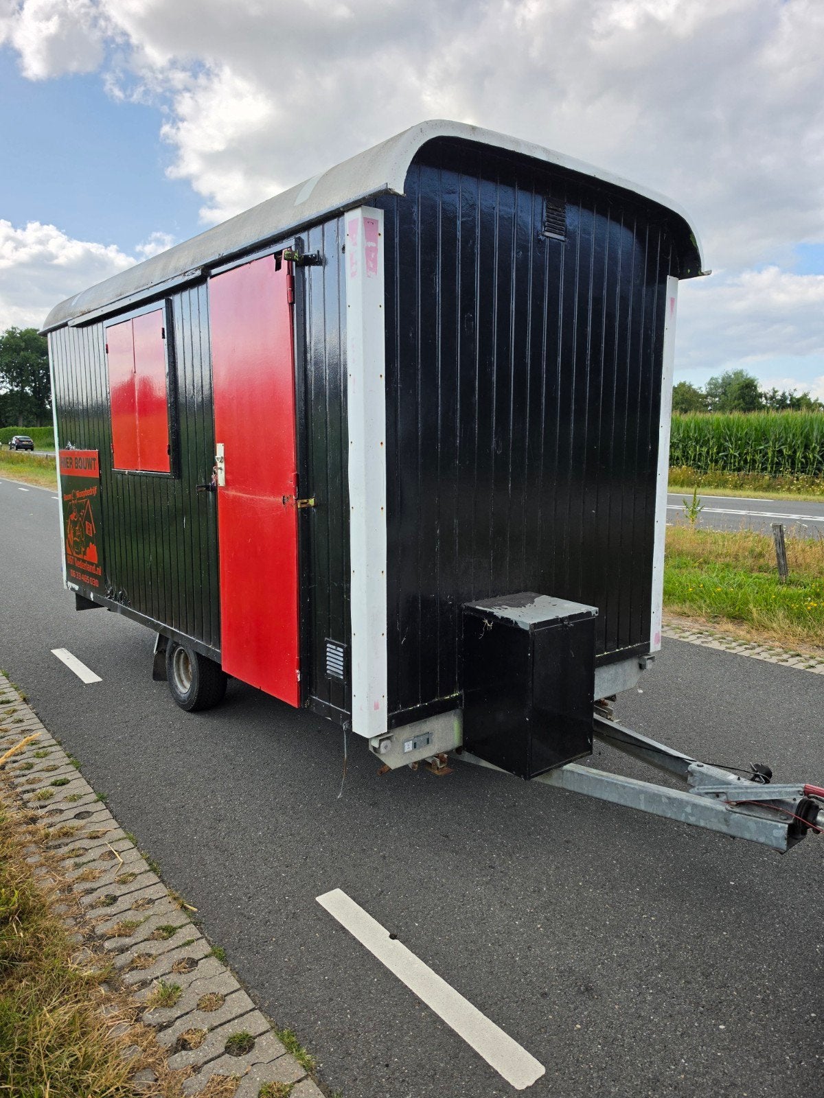 Houten Schaftwagen SNELVERKEER Schaftkeet Bouwkeet Pipowagen, Ophalen of Verzenden, Gebruikt