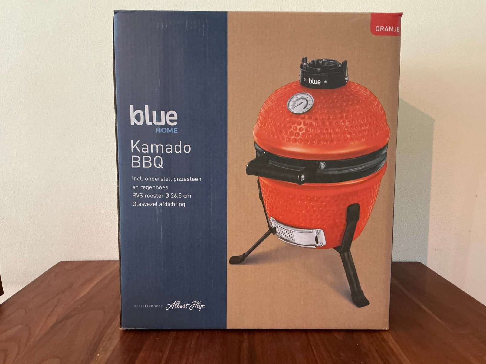 Blue Home Kamado BBQ - Oranje, Ophalen, Nieuw, Met accessoires