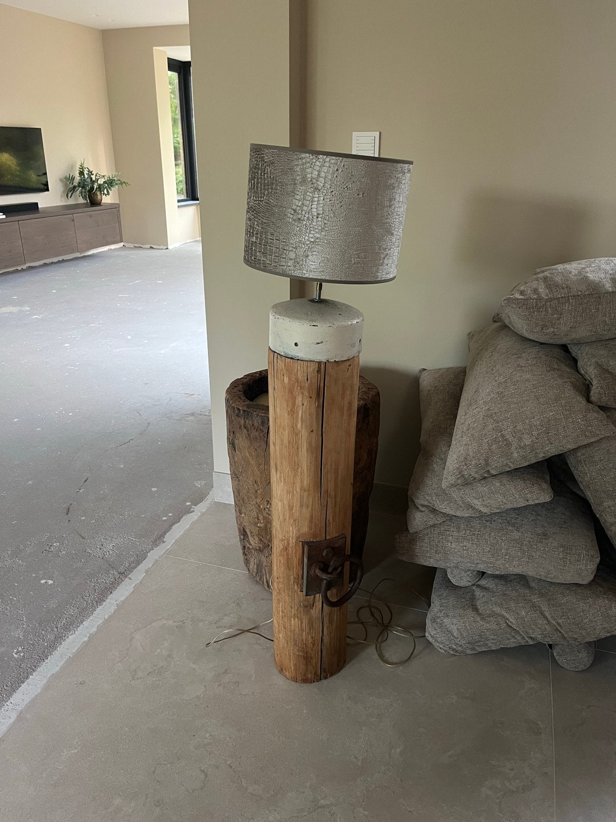 Meerpaal lamp, Ophalen, 100 tot 150 cm, E27 (groot), Zo goed als nieuw