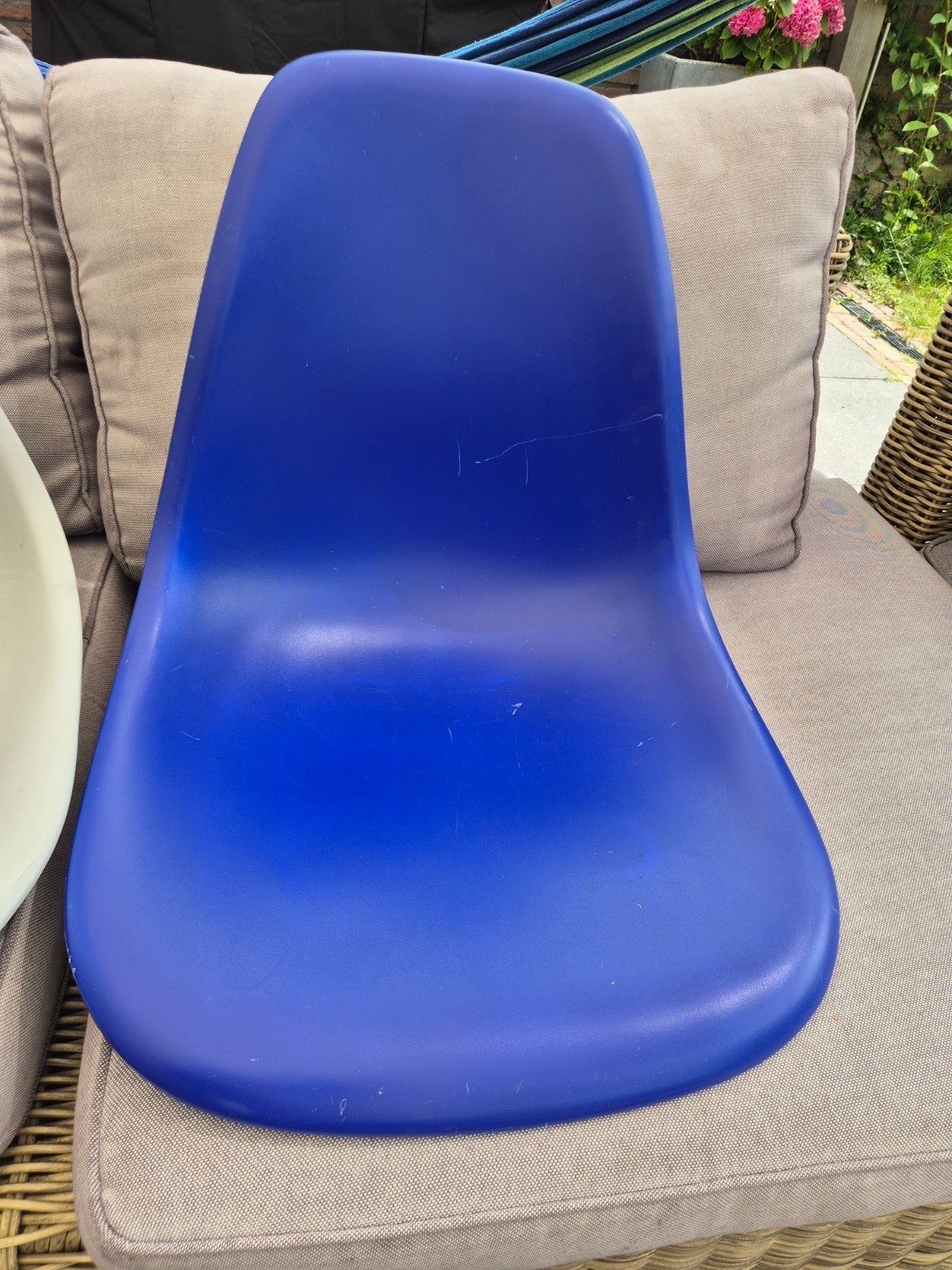 Vitras Eames plastic chair, design stoel | zie details, Kunststof, Gebruikt, Twee, Blauw