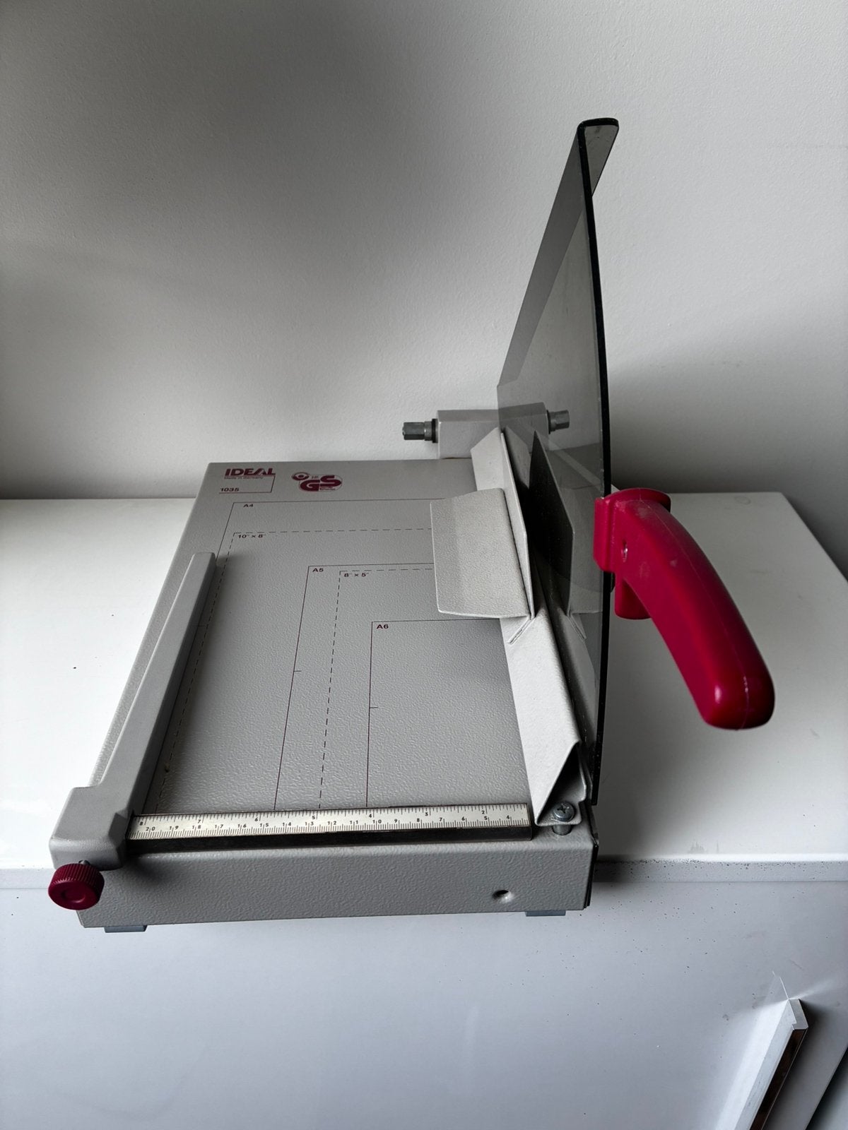 IDEAL 1035 papiersnijmachine / hefboomsnijder, Diversen, Ophalen of Verzenden, Zo goed als nieuw