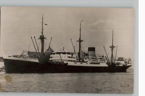 Troepentransportschip naar Ned Indie. zie beschrijving, Ophalen of Verzenden, 1940 tot 1960, Gelopen, Gelderland