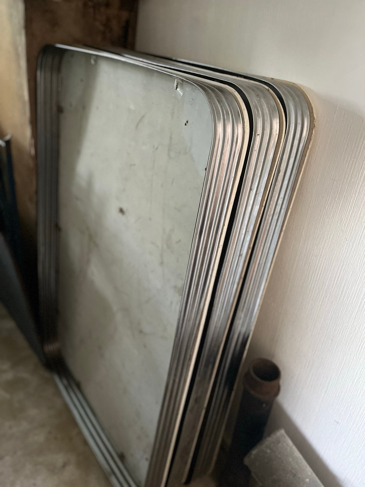 Retro Hairpin tafel/ diner table opknapper 3 st compleet, Ophalen, Gebruikt, 50 tot 100 cm, Rechthoekig
