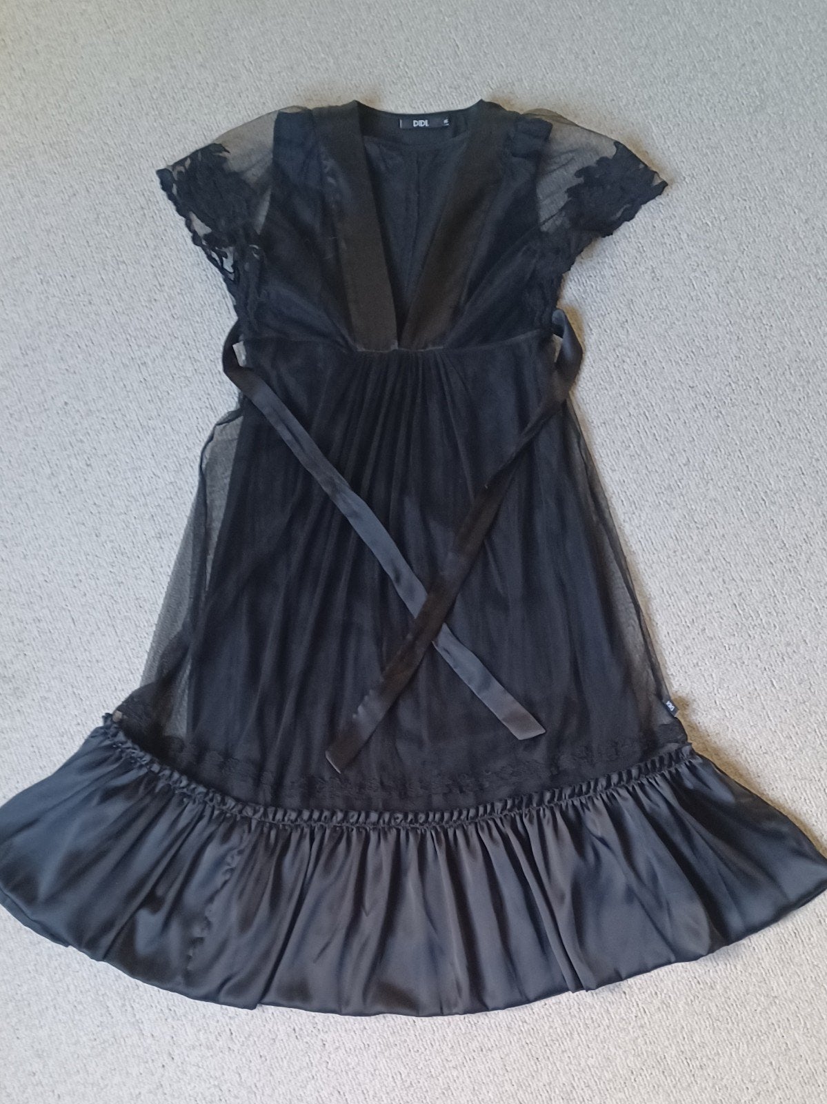 Schitterende Zwarte Feest/Kerst Jurk - Didi Maat M, Kleding | Dames, Maat 38/40 (M), Zwart, Didi, Ophalen of Verzenden