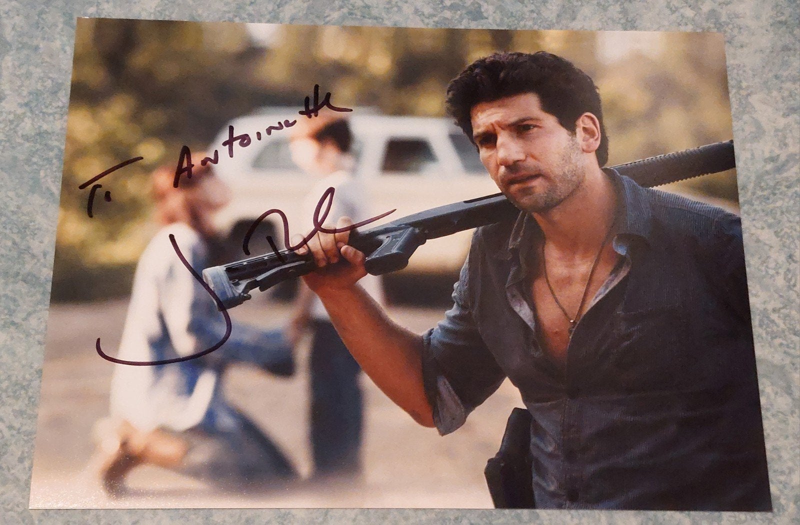 Handtekening Jon Bernthal Shane The Walking Dead Punisher, Verzamelen, Ophalen of Verzenden, Zo goed als nieuw, Foto of Kaart