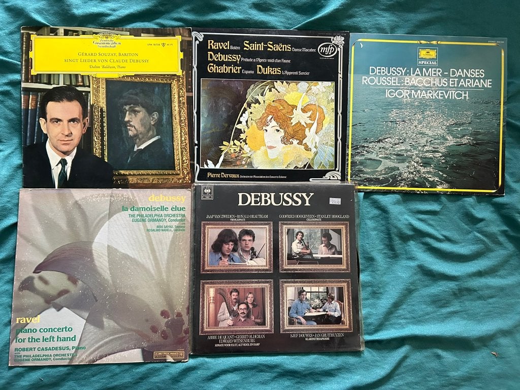 5 LP's Claude Debussy (ook per stuk te koop), LP, Gebruikt, Overige componisten, Modernisme tot heden