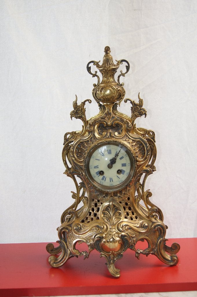 Tafelklok ( Brons, Antiek en Kunst, Ophalen of Verzenden