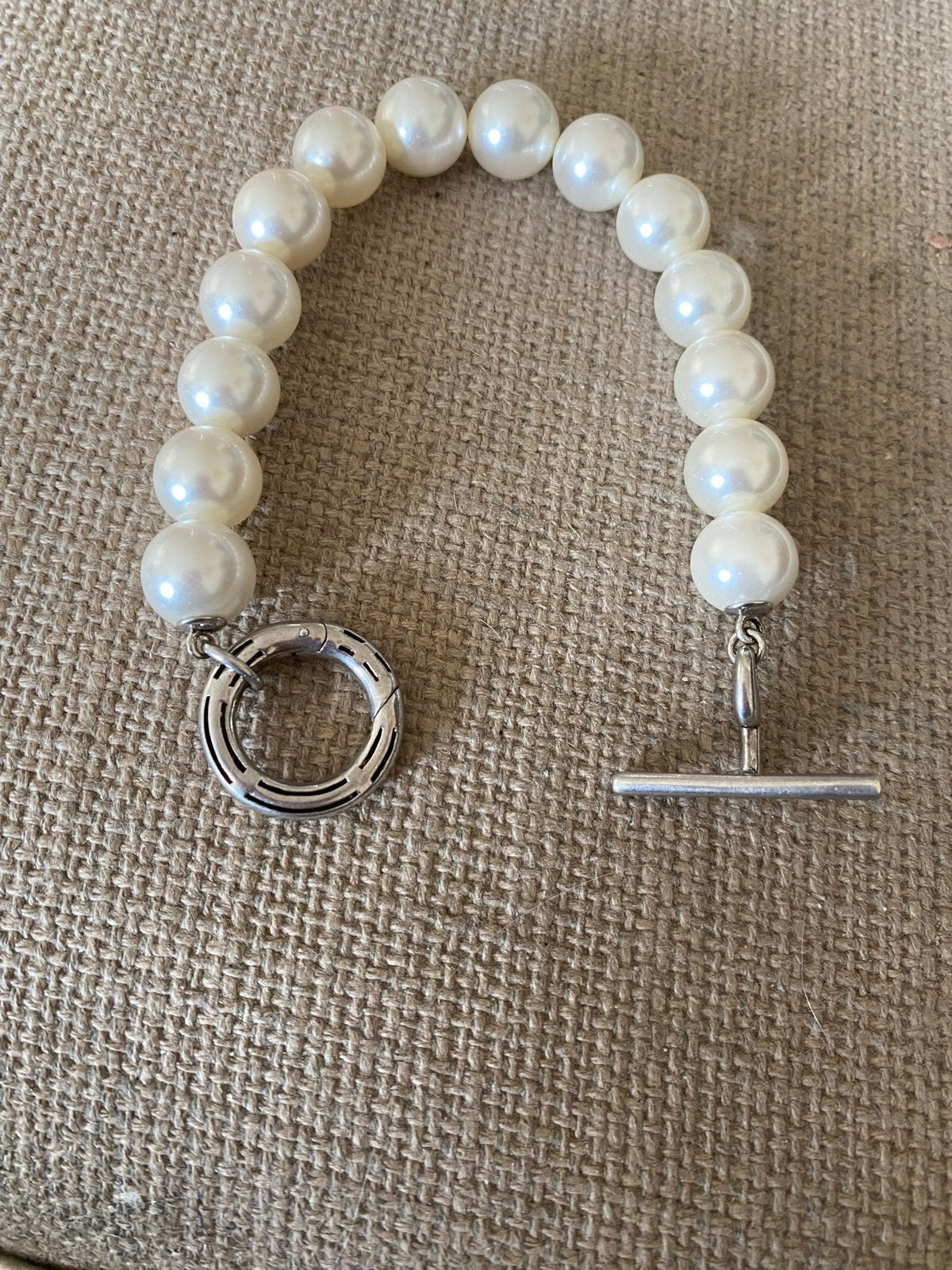 Ti Sento Armband Zilver met Parels - Zo goed als nieuw, Wit, Ophalen of Verzenden, Zo goed als nieuw, Met bedels of kralen