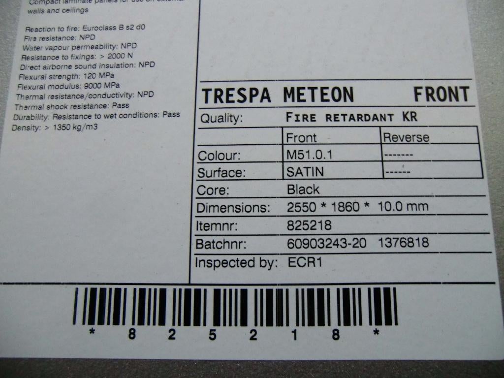 Aantal platen trespa nieuw M51.0.1 Aluminiumgrijs (nr95), Ophalen, Nieuw