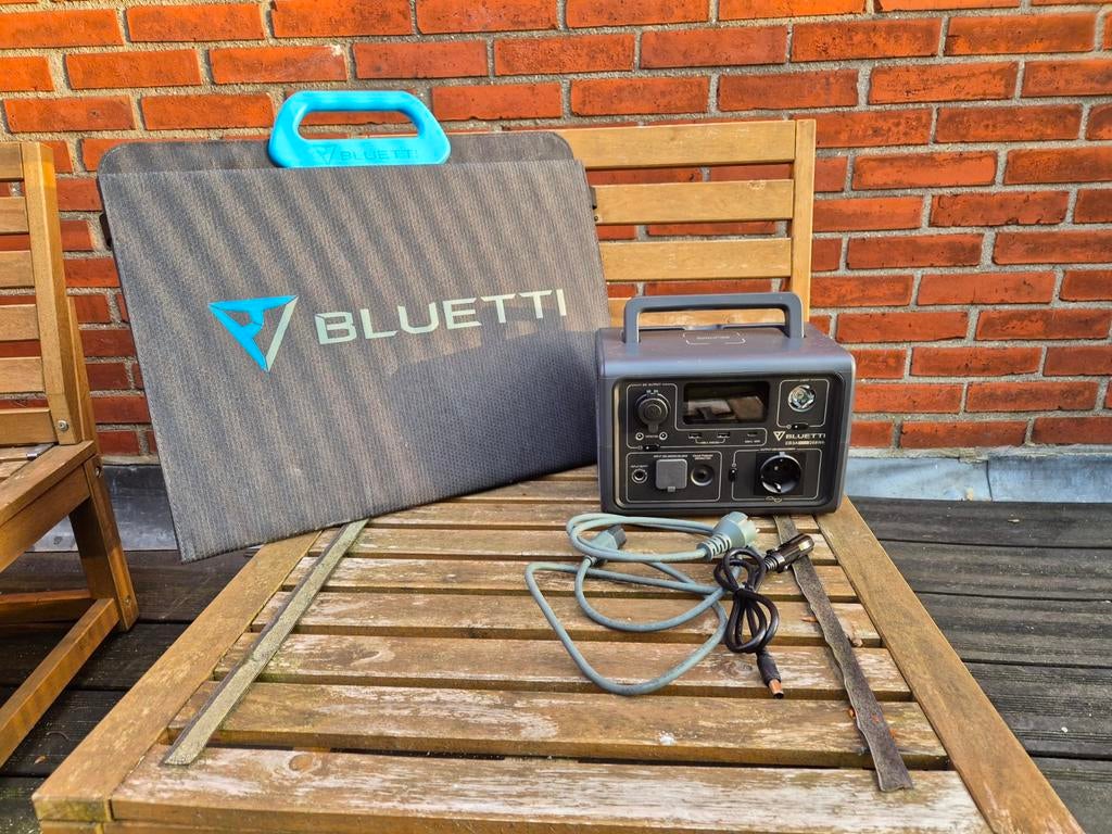 Bluetti EB3A Powerstation + PV120 Zonnepaneel (incl. kabels), Ophalen, Gebruikt