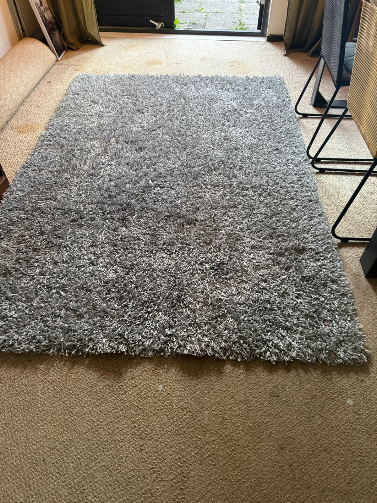 Kleed hoog polig grijs 170 x 240, Ophalen, 150 tot 200 cm, 200 cm of meer, Zo goed als nieuw