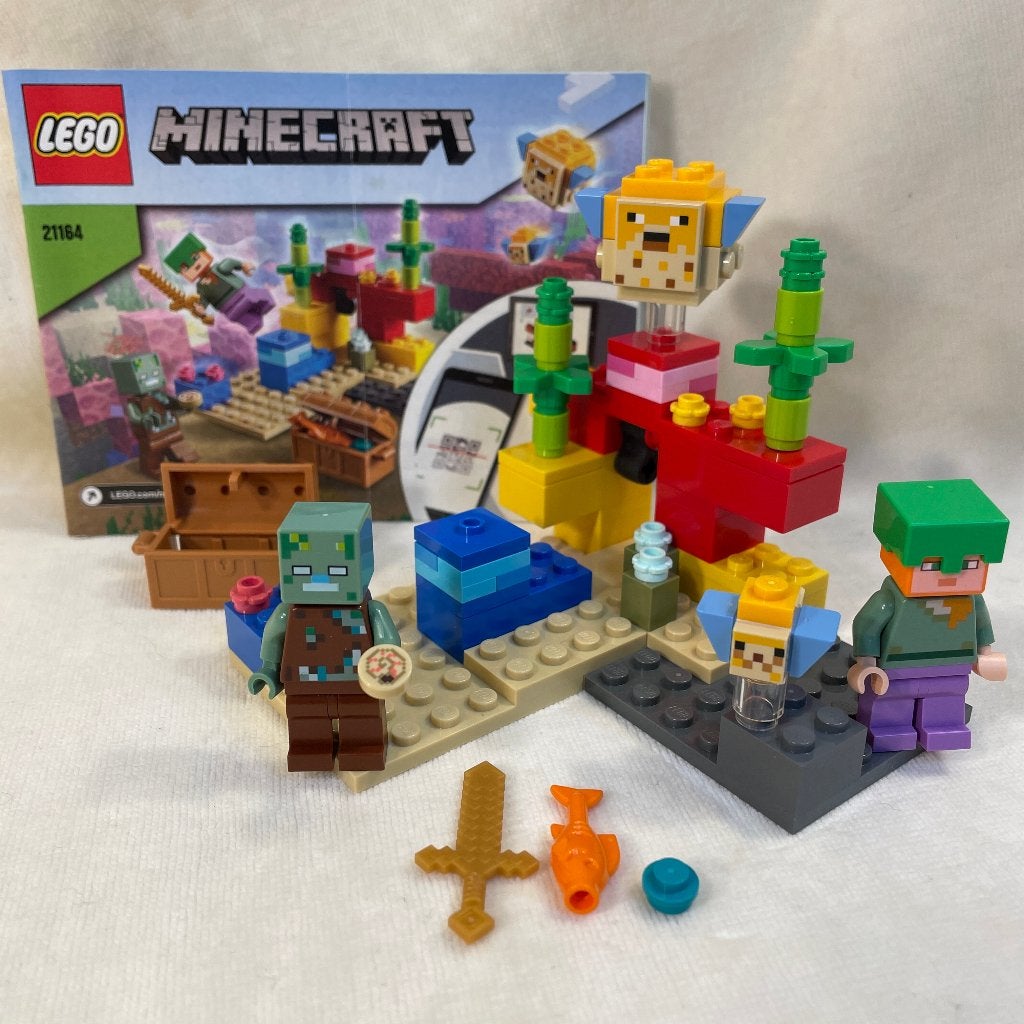 Lego set 21164 Minecraft Koraalrif, Minecraft, Lego, Ophalen of Verzenden, Zo goed als nieuw