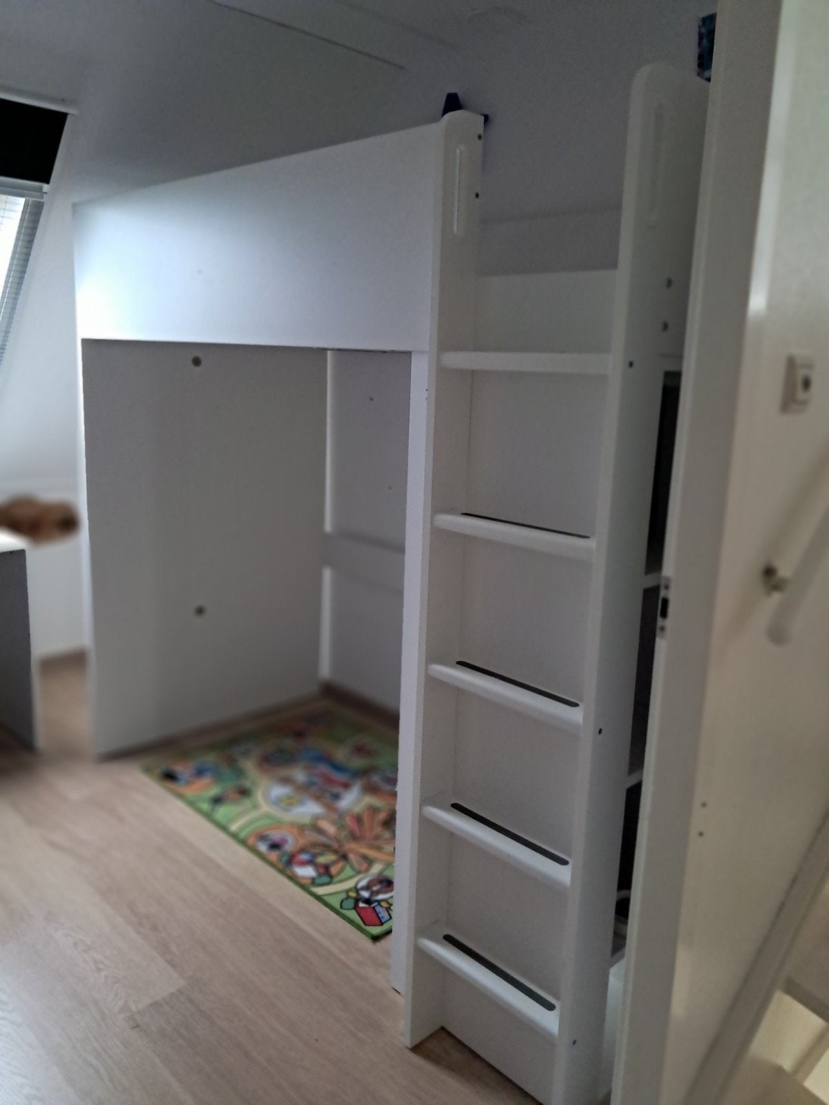 IKEA SMÅSTAD Hoogslaper met bureau en kast, Ophalen, Gebruikt, Eenpersoons, 200 cm