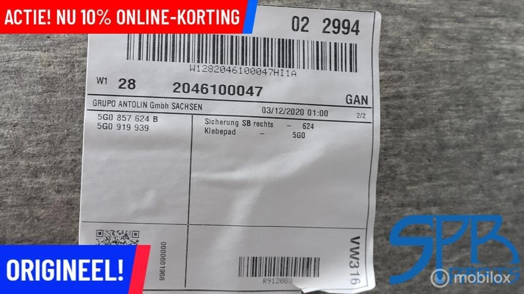 Hemelbekleding VW ID4 ID.4 ZWART ZWARTE HEMEL 11A867501M6PS, Auto-onderdelen, Volkswagen, Nieuw, Ophalen of Verzenden, Volkswagen