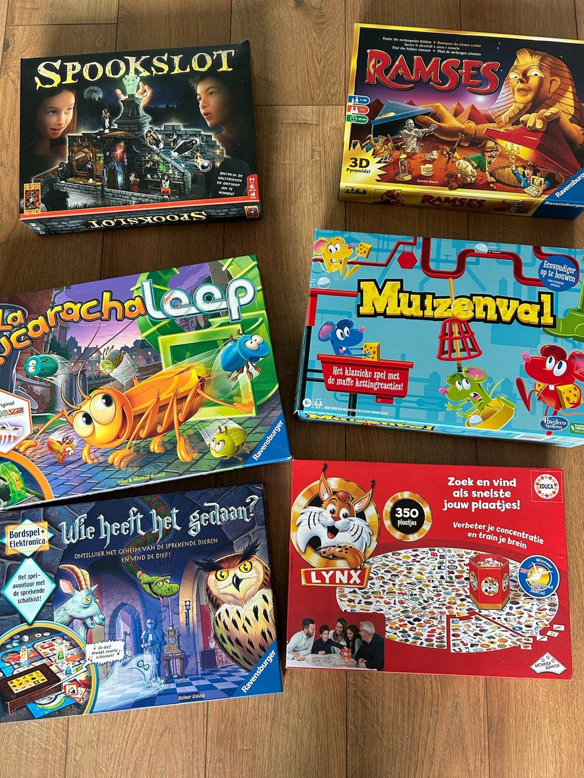 Bordspellen Ravensburger: Spookslot, Ramses, Muizenval e.a., Drie of vier spelers, Ophalen, Gebruikt