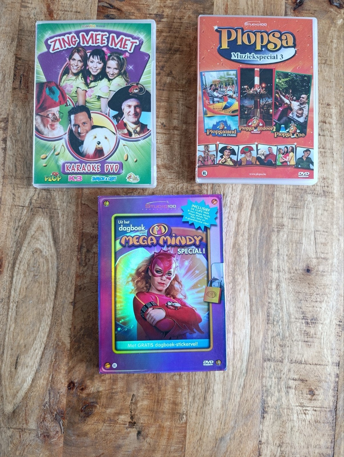 3 studio 100 dvds, Alle leeftijden, Ophalen of Verzenden, Zo goed als nieuw
