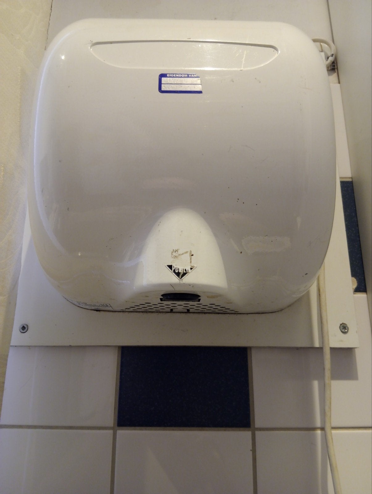 Handdroger met sensor - Wit, automatisch, Ophalen, Gebruikt