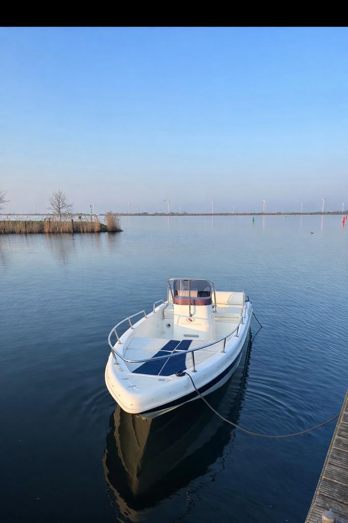 Sportboot Honda 50PK + trailer en is vaarklaar, Watersport en Boten, 50 pk of meer, Ophalen of Verzenden, Zo goed als nieuw, Snelvarend