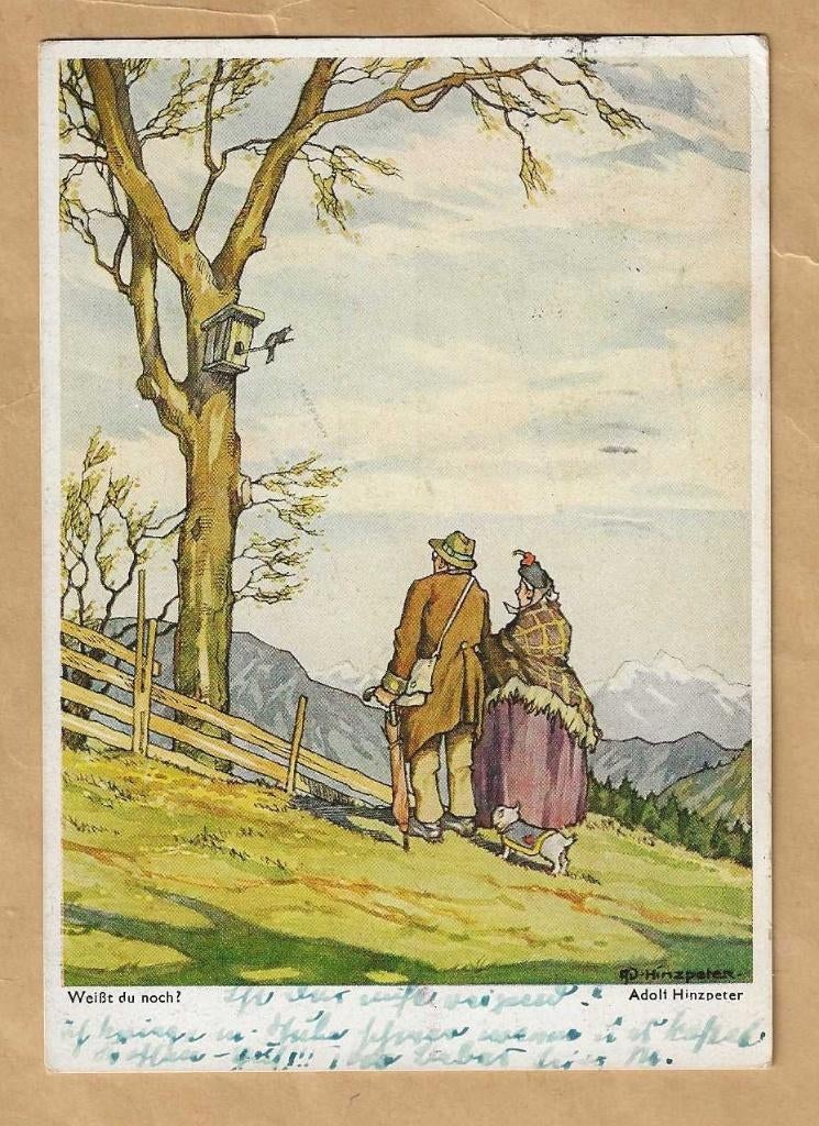 Ansichtkaart. Weisst du noch? Adolf Hinzpeter., Ophalen of Verzenden, 1920 tot 1940, Gelopen, Duitsland