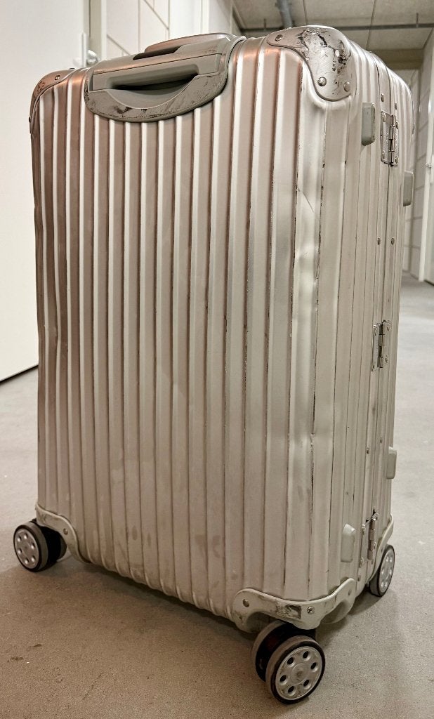 Rimowa kofferset, Gebruikt, 45 tot 55 cm, Metaal, Wieltjes