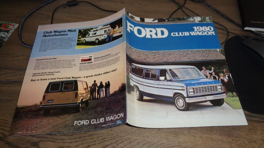 USA Folder  FORD  CLUB WAGON  1980, Verzenden, Nieuw, Ford