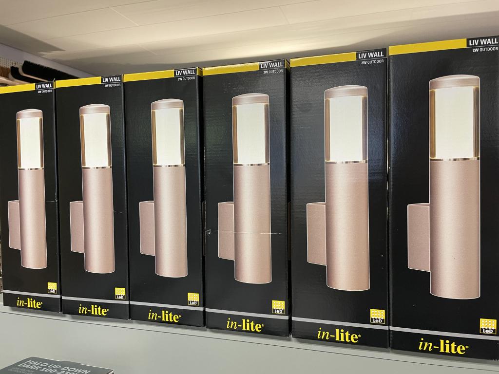 Aanbieding 50% korting in-lite 12V wandlampen Silver, Niet ingevuld, Overige materialen, Minder dan 50 watt, Overige typen