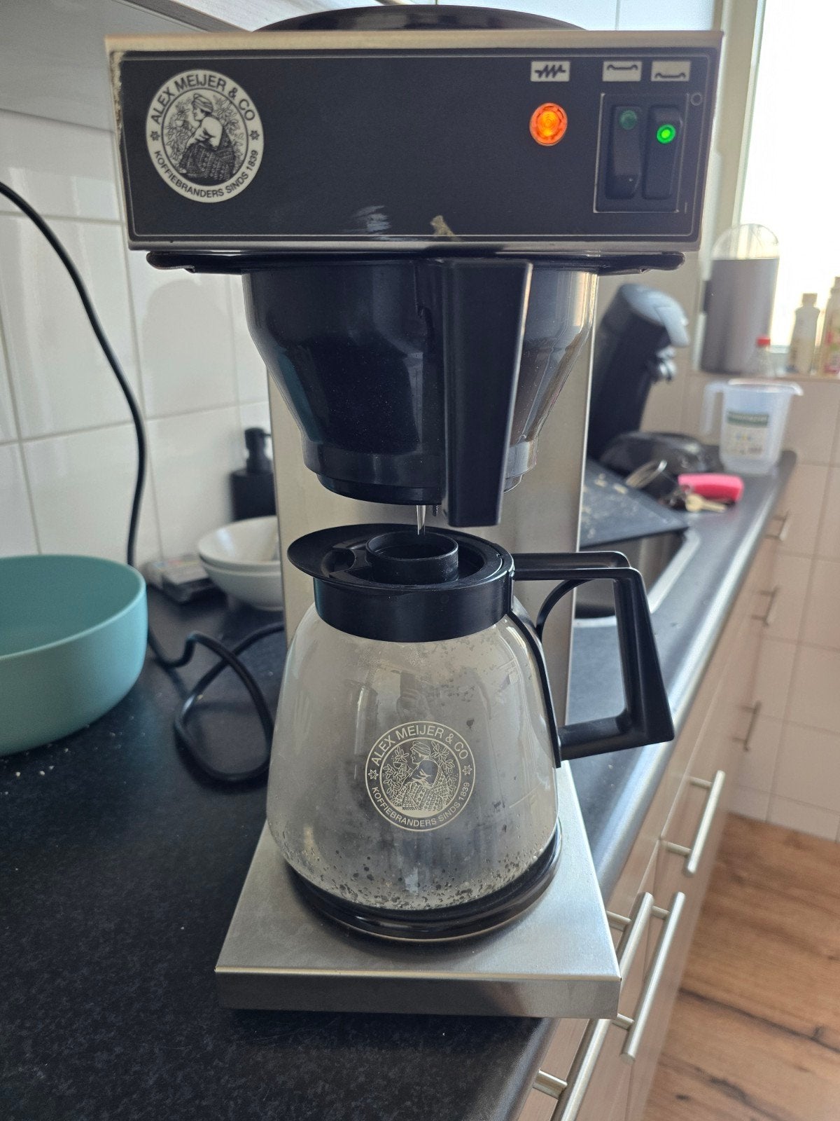 Alex Meijer & Co Koffiebranderij Koffiezetapparaat, Ophalen, Koffiemachine, Gemalen koffie, Zo goed als nieuw