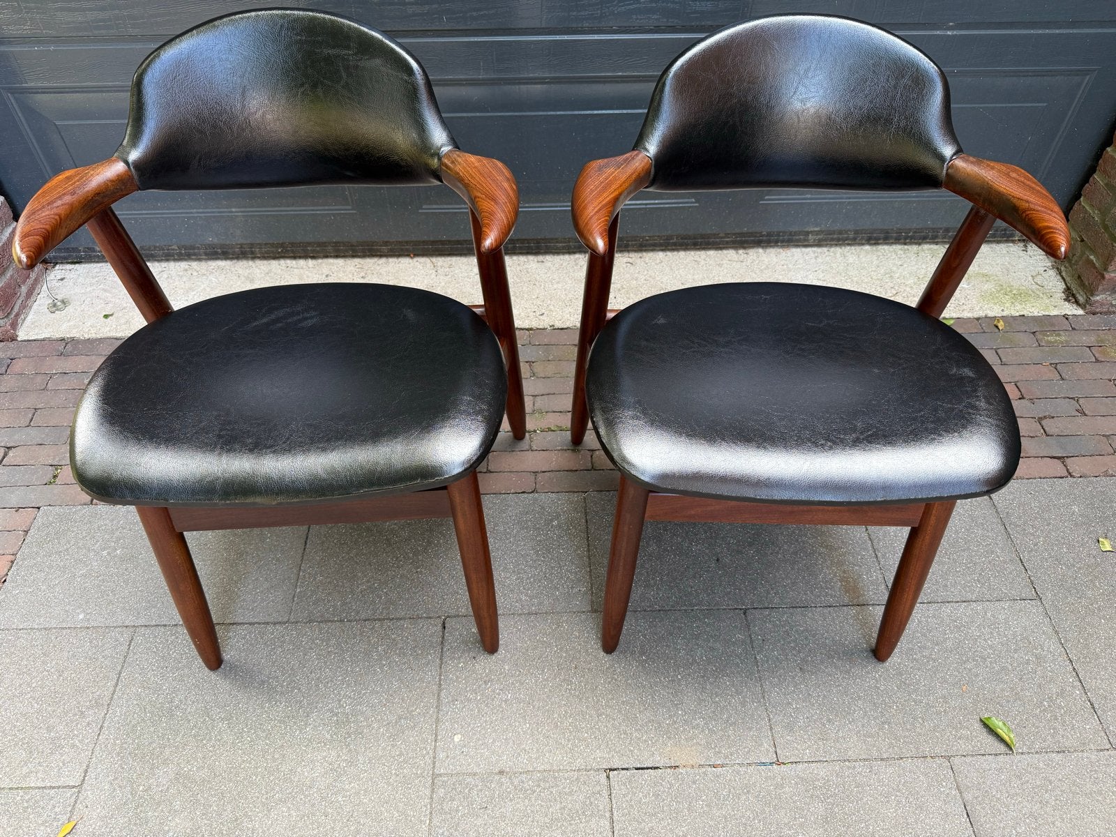Set van 2 Tijsseling Koehoorn stoelen - Vintage conditie, Ophalen of Verzenden