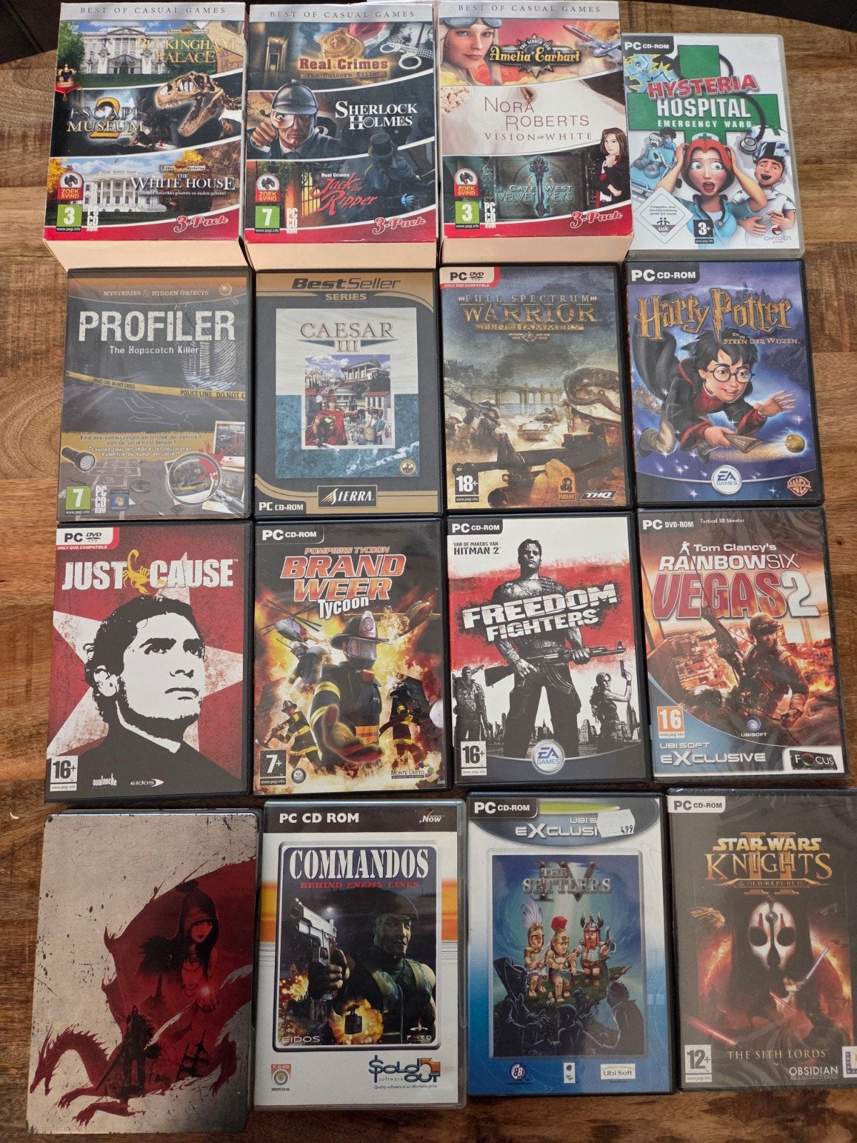22 x pc games star wars harry potter Dragon Age commandos, Spelcomputers en Games, Games | Pc, 1 speler, Ophalen of Verzenden