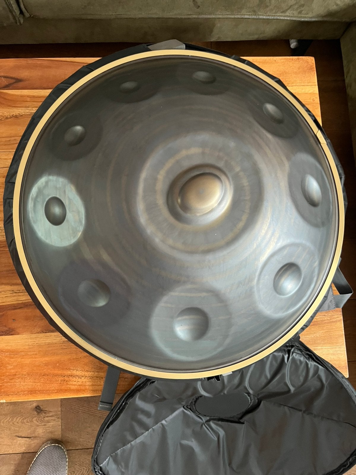 Handpan 10 tonen met stalen rand, Ophalen, Zo goed als nieuw, Melodische percussie