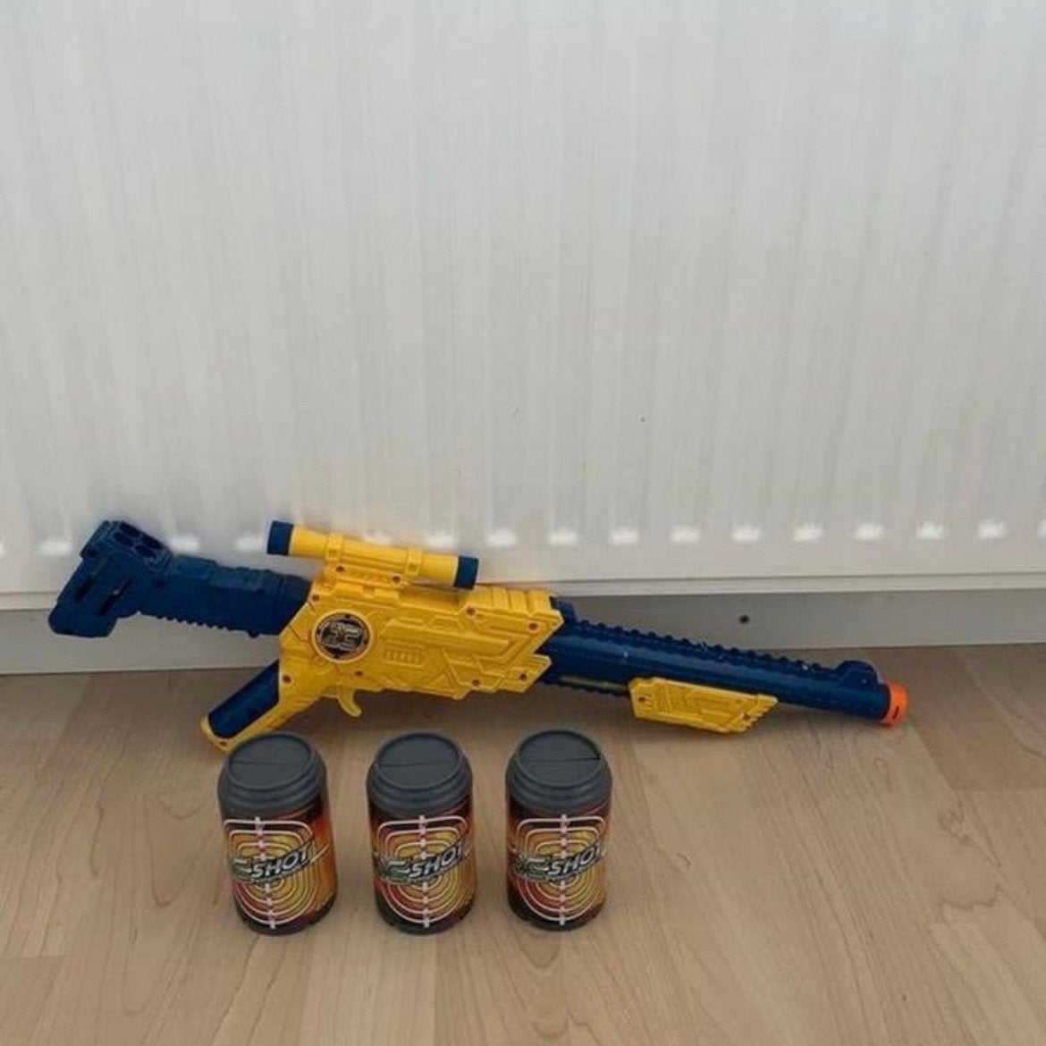 X-Shot Blaster met richtkijker en 3 doelen, Ophalen of Verzenden, Zo goed als nieuw, Jongen of Meisje