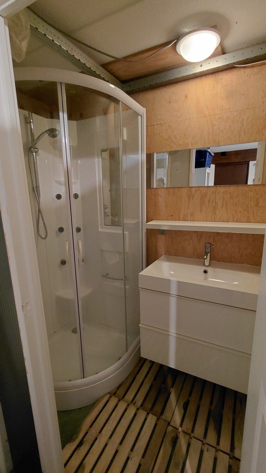 Douchecabine met hydromassage en wastafelmeubel, Ophalen, Gebruikt, Douche