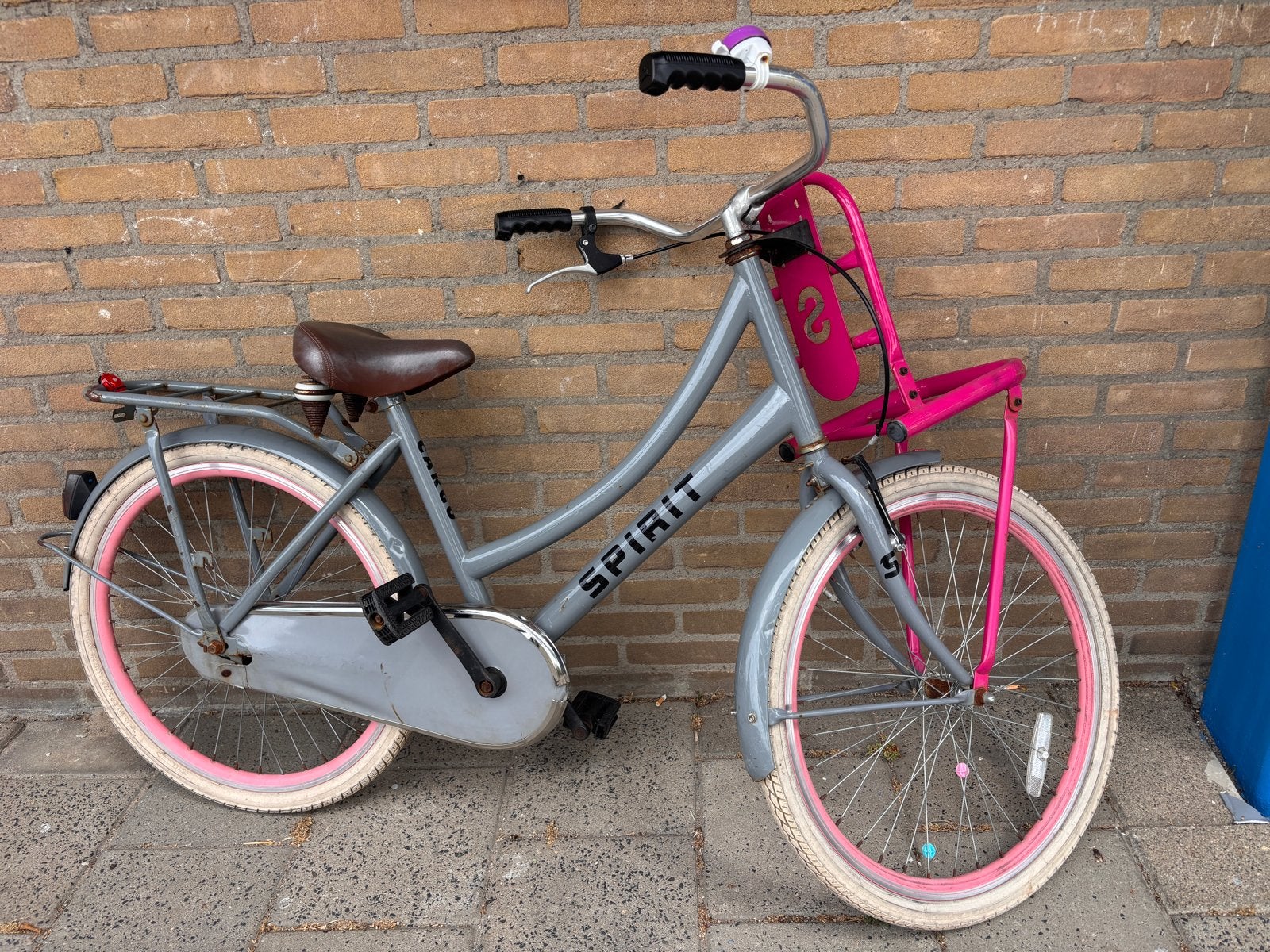 Meisjesfiets 24 inch Spirit, Ophalen, Velgrem, Handrem, Gebruikt