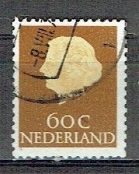 Nederland 1971 nr.  630b Kon. Juliana Oranje Fosfor2, Postzegels en Munten, Verzenden, Gestempeld, Koningshuis