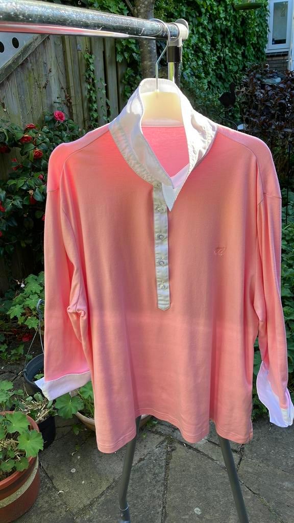 POLO T-SHIRT maat 42-44 met STRASS LOGO, Ophalen of Verzenden, Zo goed als nieuw, Maat 42/44 (L), Roze