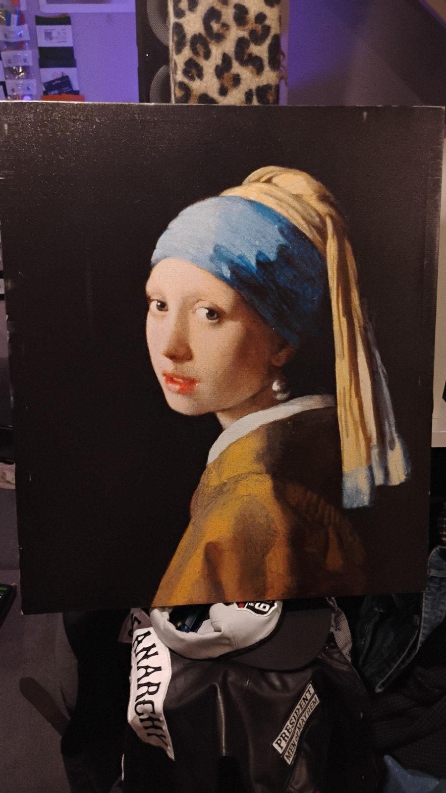 Schilderij Meisje met de Parel- Johannes Vermeer reproductie, Antiek en Kunst, Ophalen of Verzenden, Klassiek, Portret of Personen