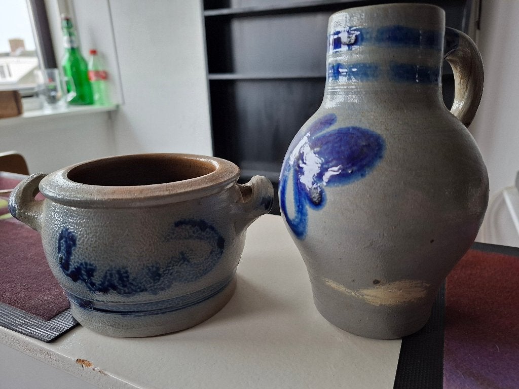 Antieke keulse pot en kan, Antiek en Kunst, Antiek | Keramiek en Aardewerk, Ophalen of Verzenden