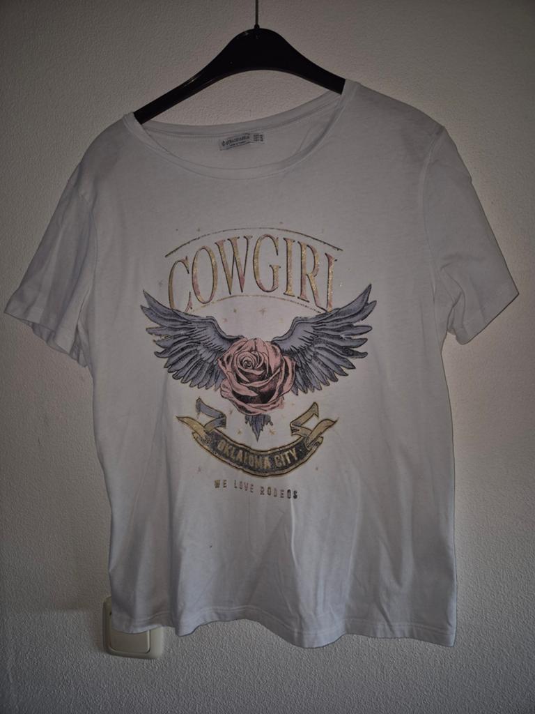 Leuk thsirt cowgirl western maat L, Verzenden, Zo goed als nieuw, Maat 42/44 (L), Korte mouw