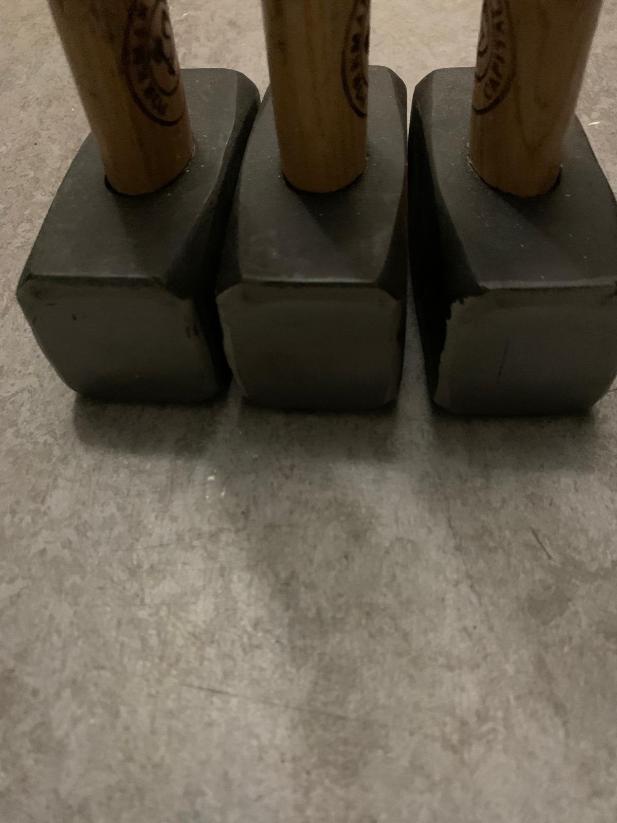 Set van 3 voorhamers met houten steel, Doe-het-zelf en Verbouw, Gereedschap | Handgereedschap, Ophalen of Verzenden, Gebruikt