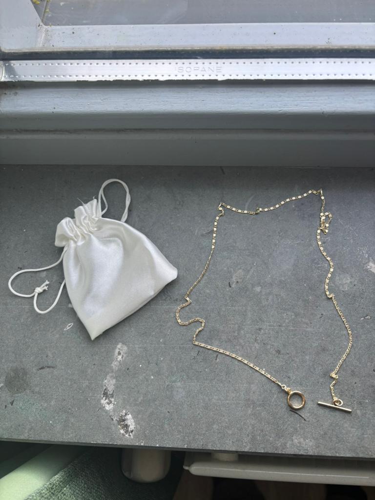 Nieuwe ketting witgoud 50 cm basic chain, Ophalen of Verzenden, Nieuw, Overige kleuren, Overige materialen